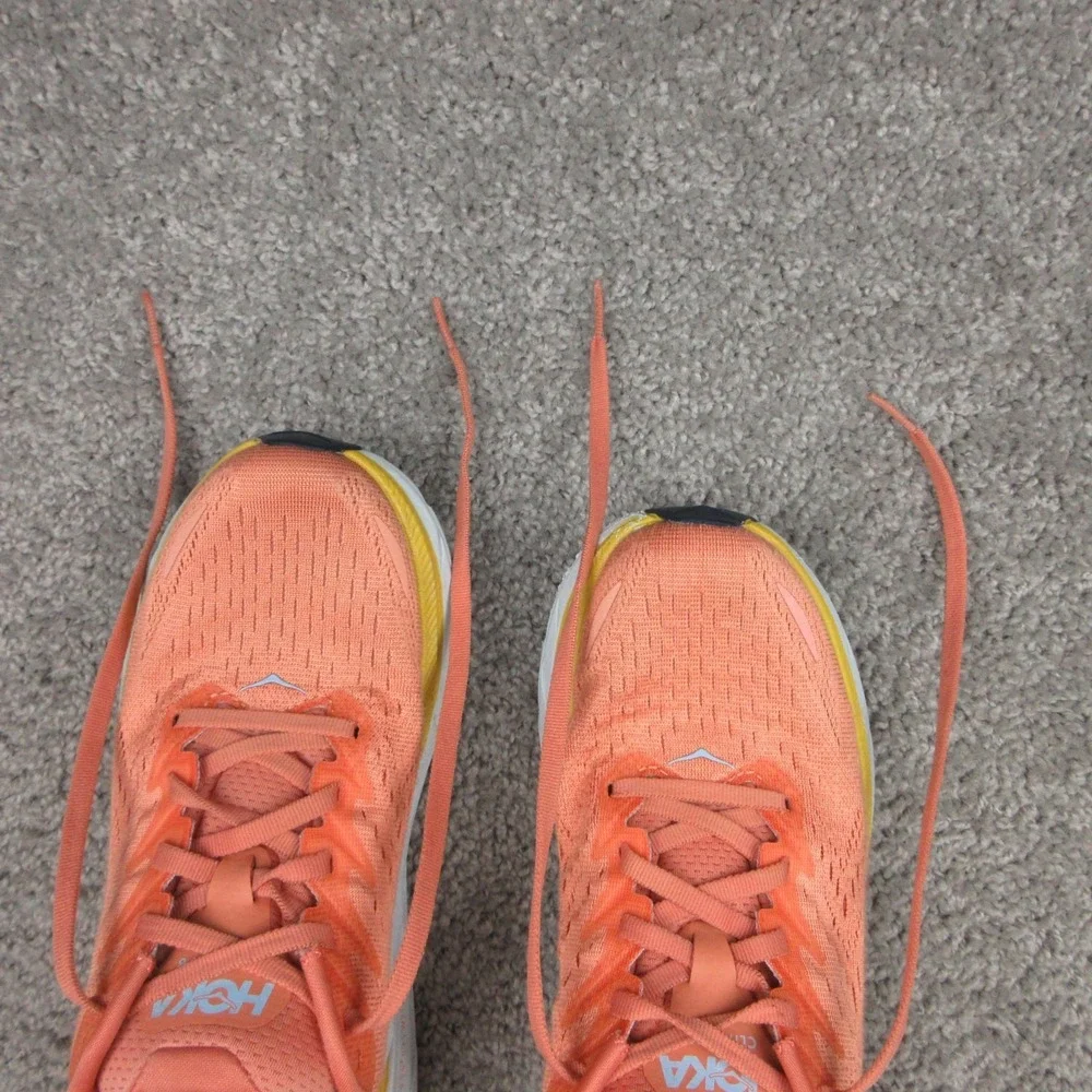Hoka One One Sneakers Womens 8 B US Orange Clifton 8 Running Shoes Trainers